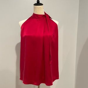 Silk ruby red top by Ecru, perfect for the holidays or a nice evening out
